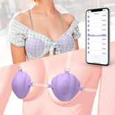 Shell Nipple Vibrator Vibranta Cica Seksa Ludilo kun Aplikaĵa Kontrolo